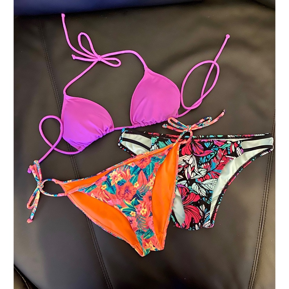 🌹🔥 Neon floral bikini bundle
